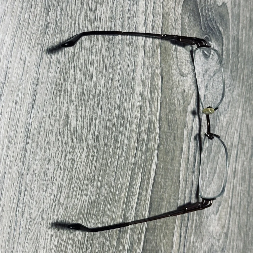 ELLE EL18779 Eyeglass Frames Womens 50-18-135 Brown Half Rim Rectangular Optical